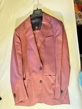 Spier&Mackay Brushed berry single-breasted suit